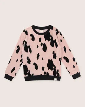 Pink Pony Print Velour Sweatshirt