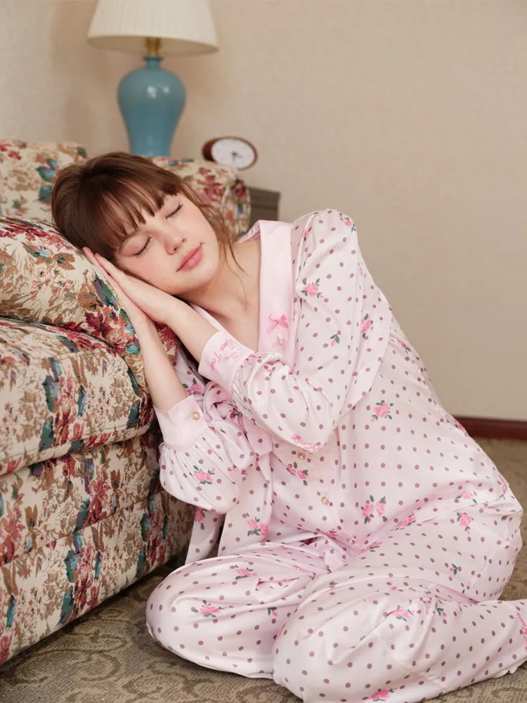 Pink Ribbons & Roses Pajama Ensemble