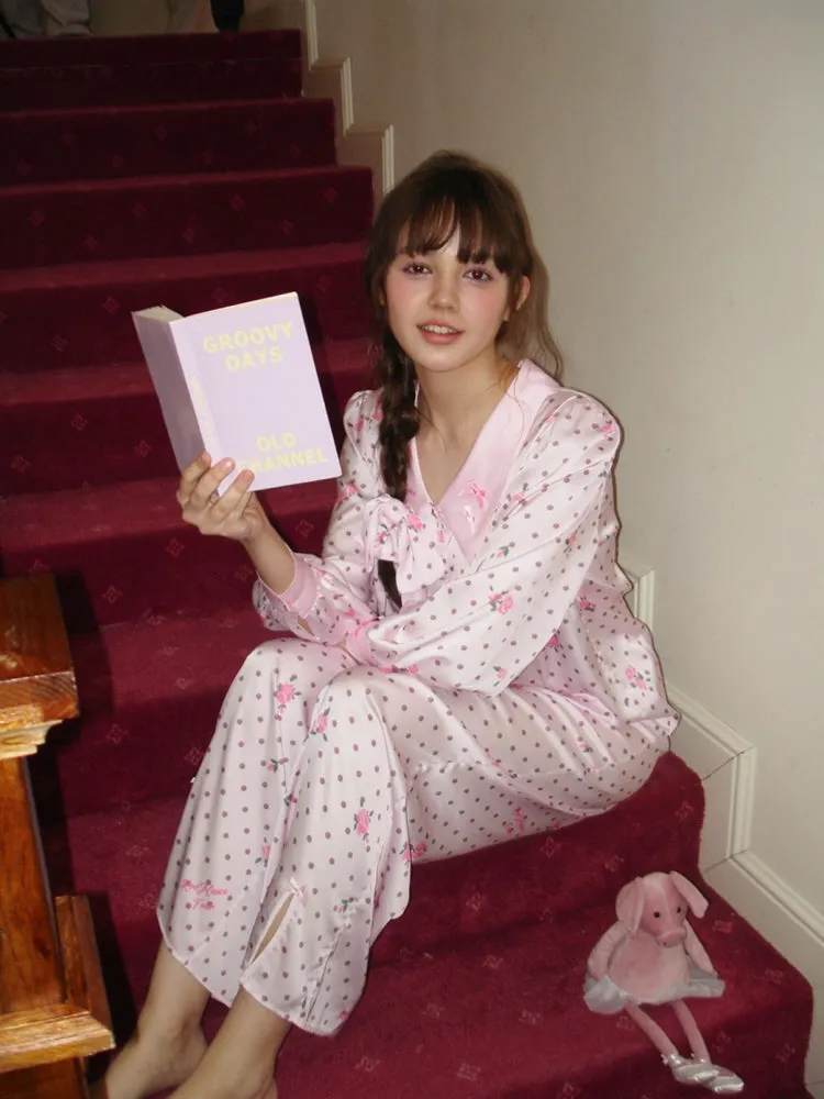 Pink Ribbons & Roses Pajama Ensemble