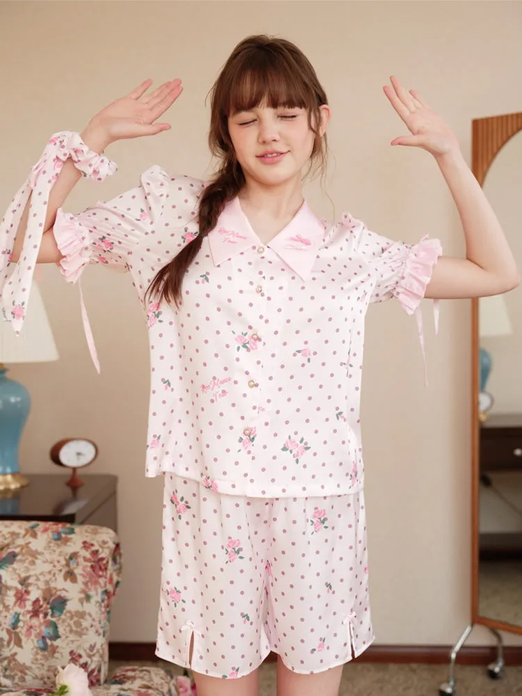 Pink Ribbons & Roses Pajama Ensemble