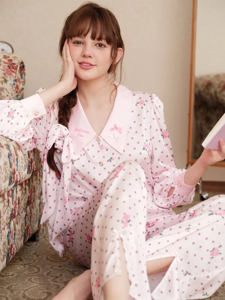 Pink Ribbons & Roses Pajama Ensemble