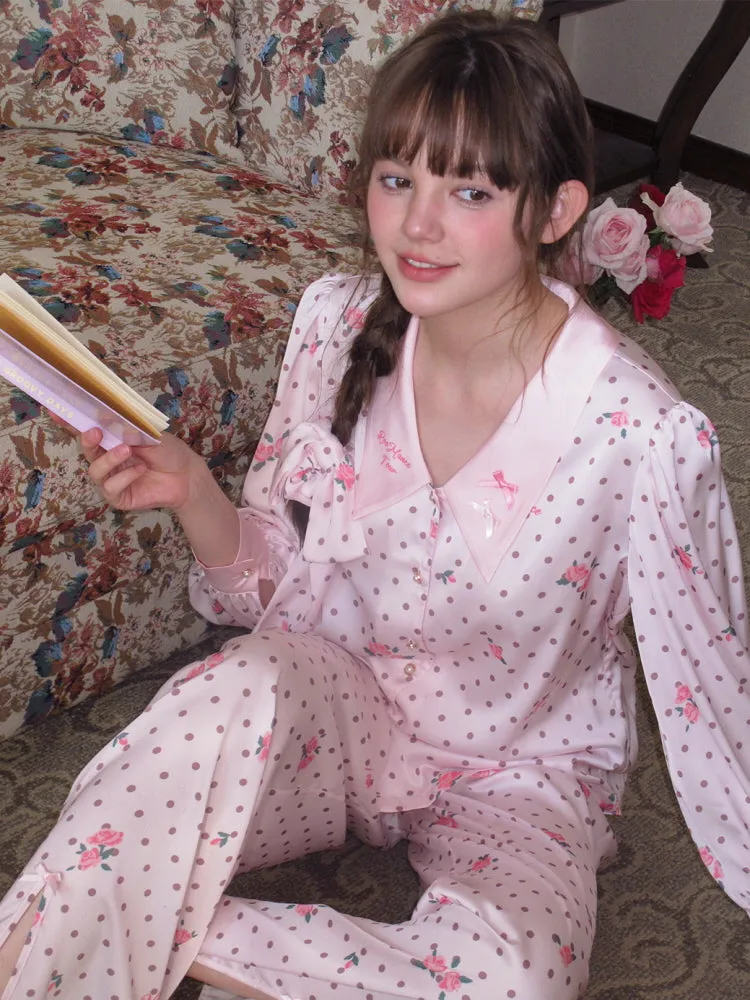 Pink Ribbons & Roses Pajama Ensemble