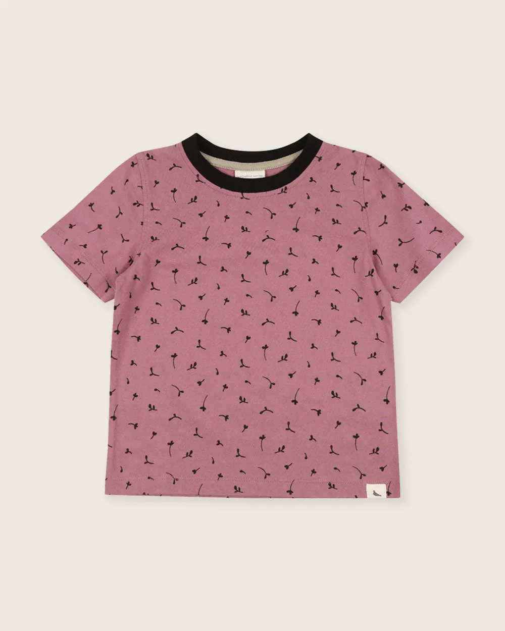 Pink Seedling Print T-Shirt