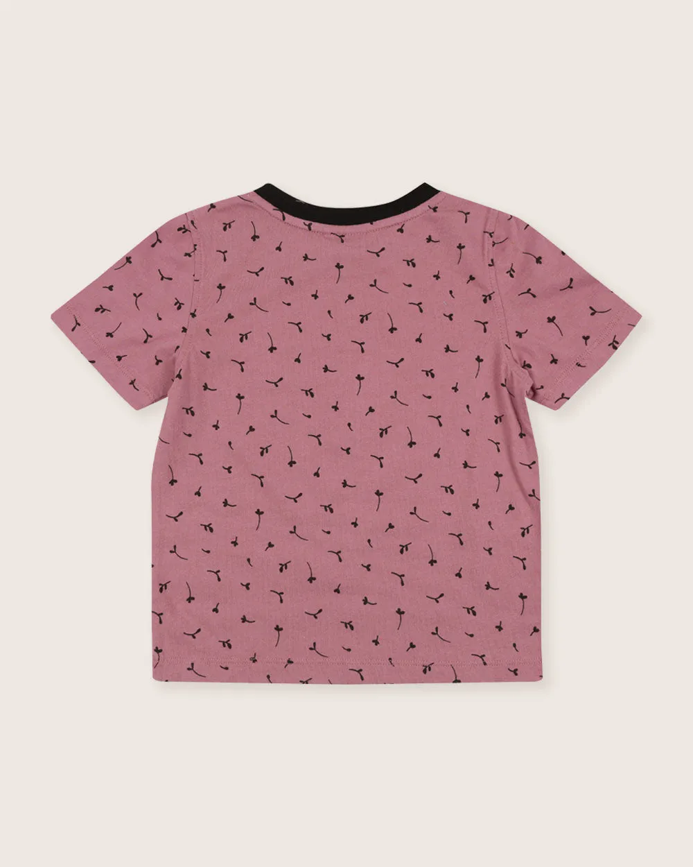 Pink Seedling Print T-Shirt