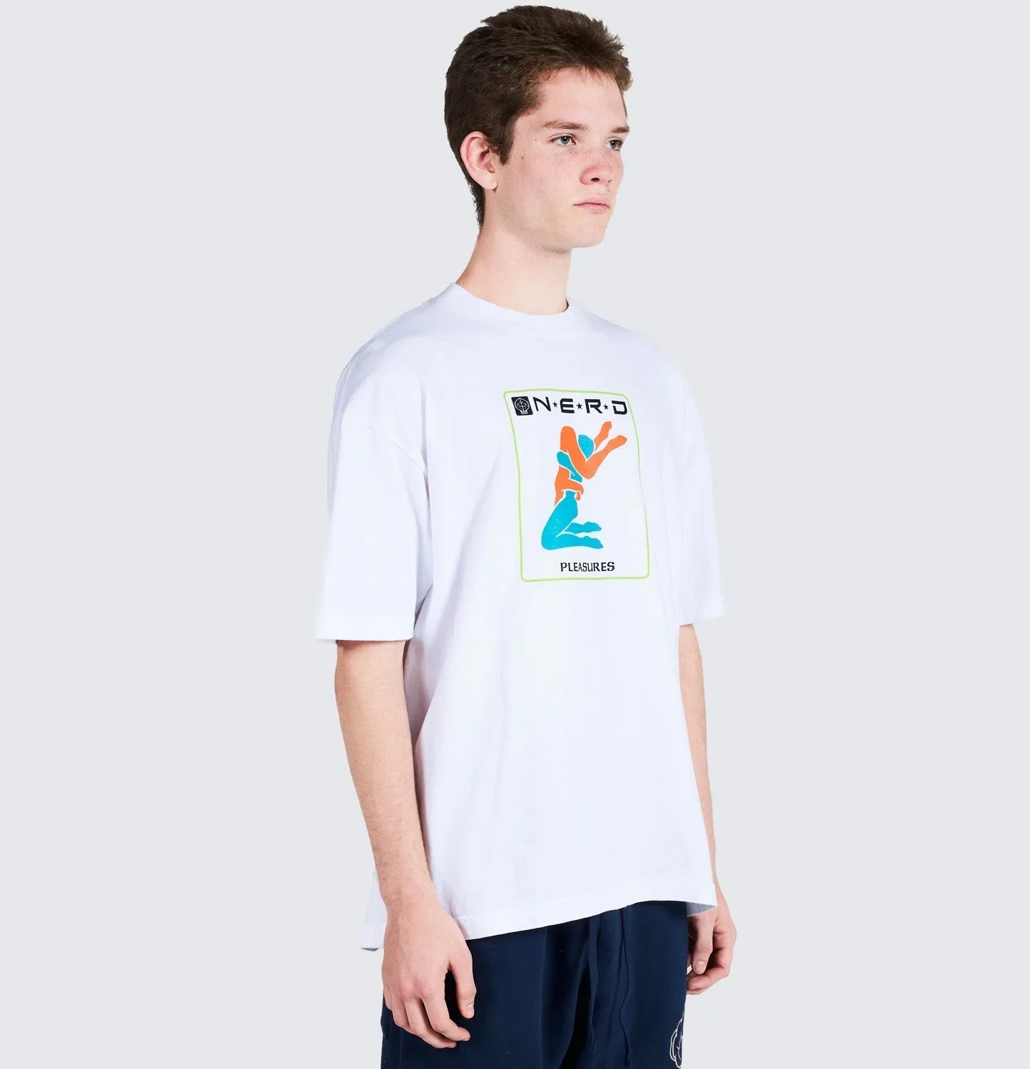 Pleasures Men Nerd Provider T-Shirt Tees White