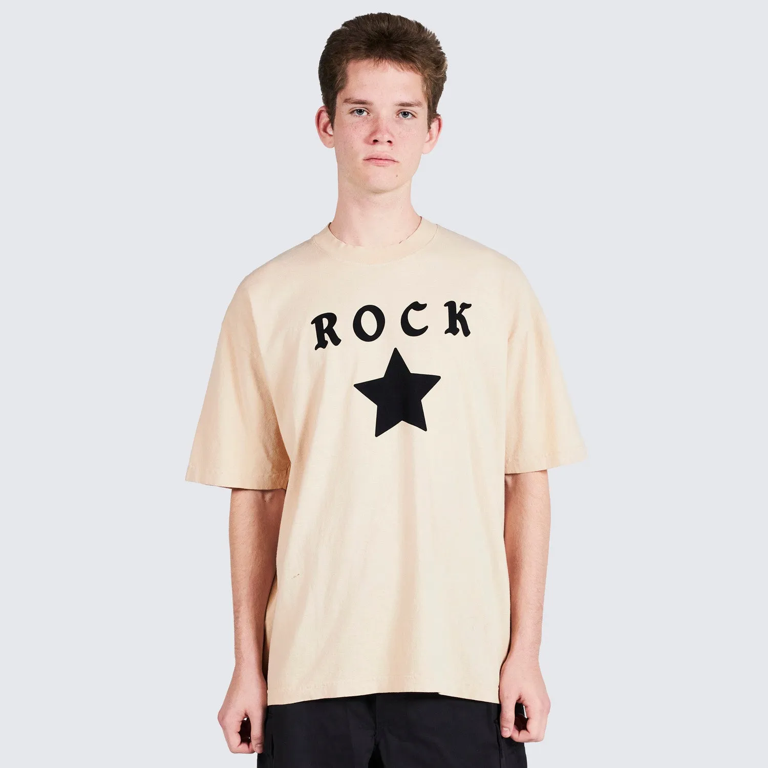 Pleasures Men Nerd Rockstar T-Shirt Tees Tan