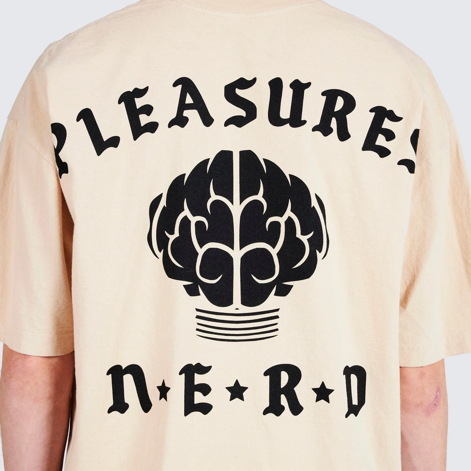Pleasures Men Nerd Rockstar T-Shirt Tees Tan