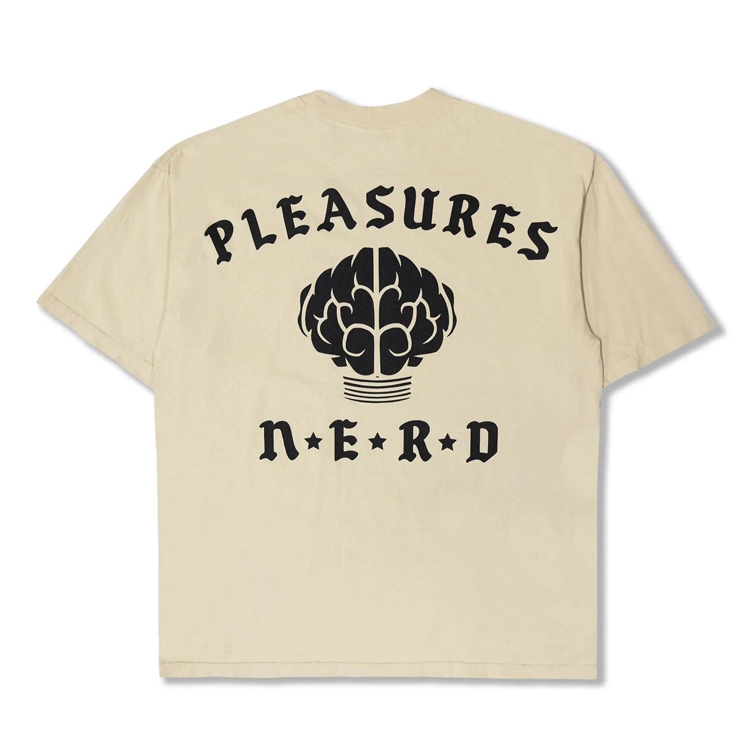 Pleasures Men Nerd Rockstar T-Shirt Tees Tan