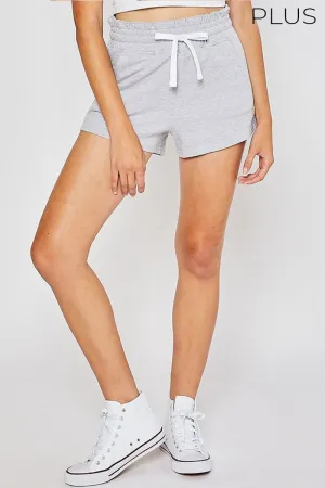 Plus High Rise Paper Bag Shorts