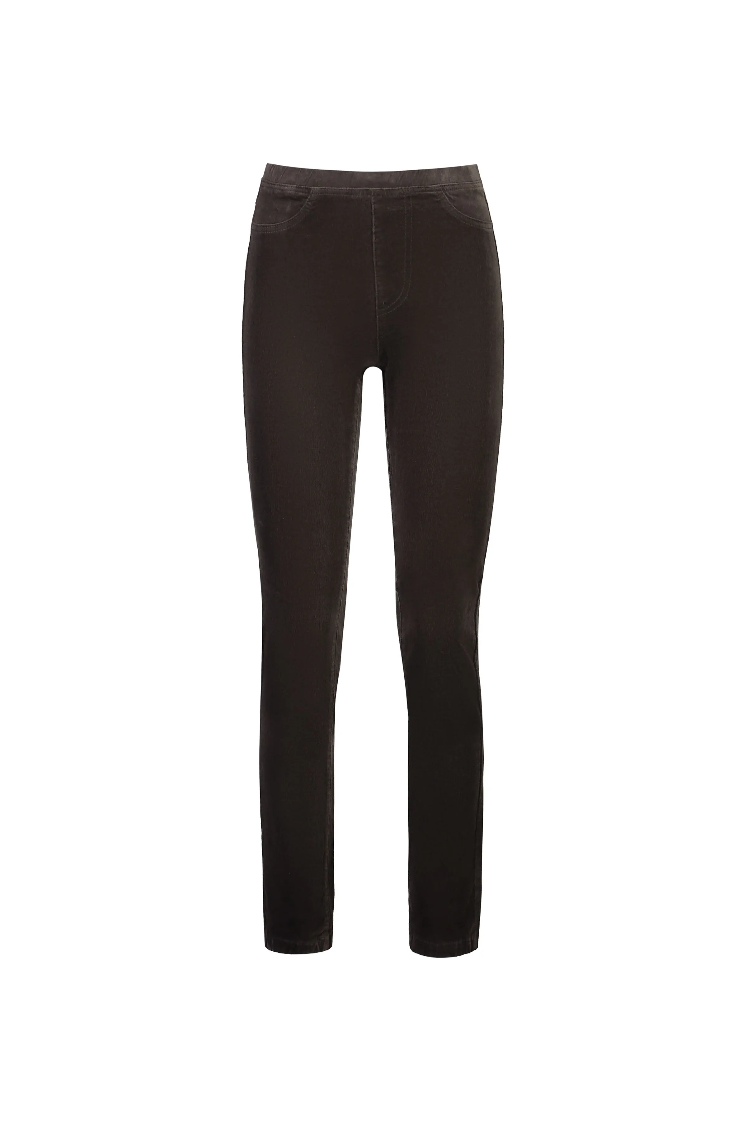 Pull On Cord Trousers - Walnut