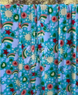 Rainbows & Sunshine Double Brushed Polyester Spandex