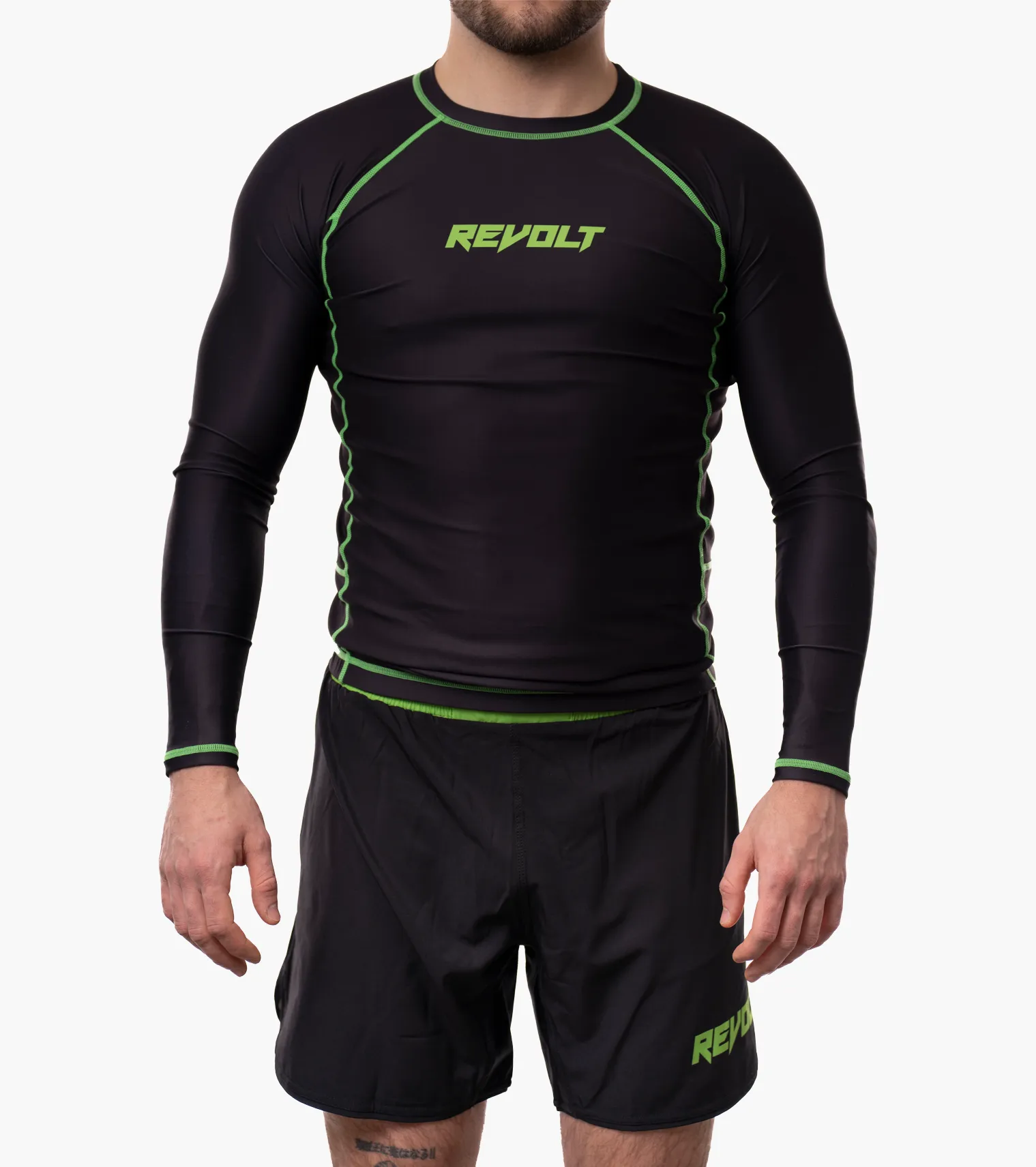 Revolt Green ELLIPSE Fight Shorts