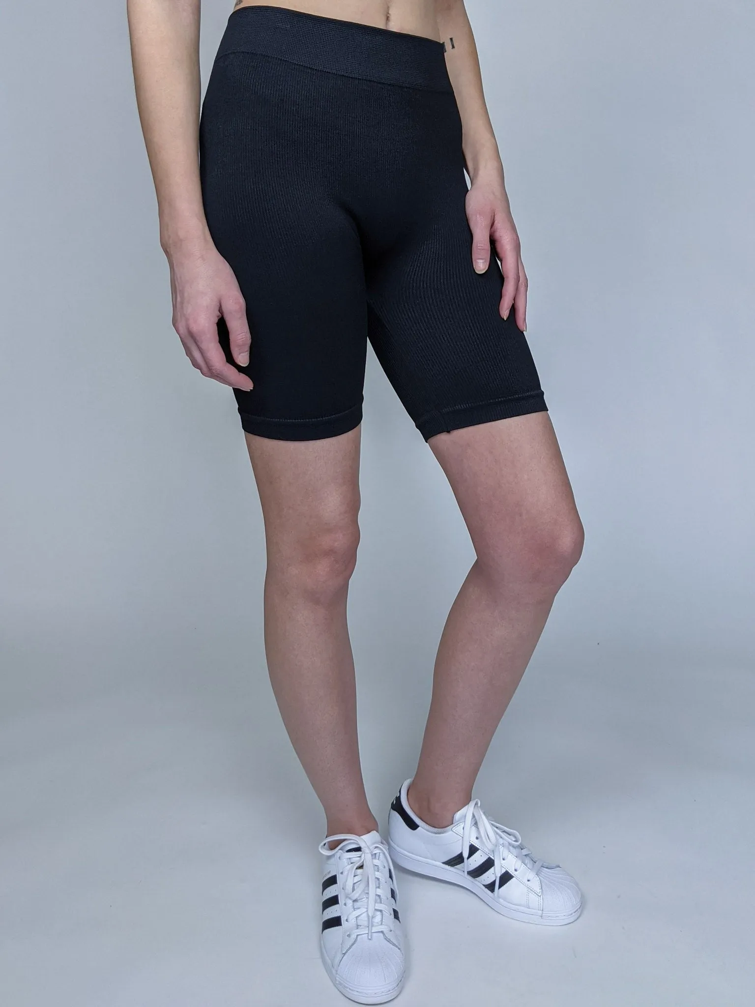 Ribbed Biker Shorts