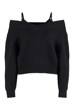 Ribbed cotton sweater