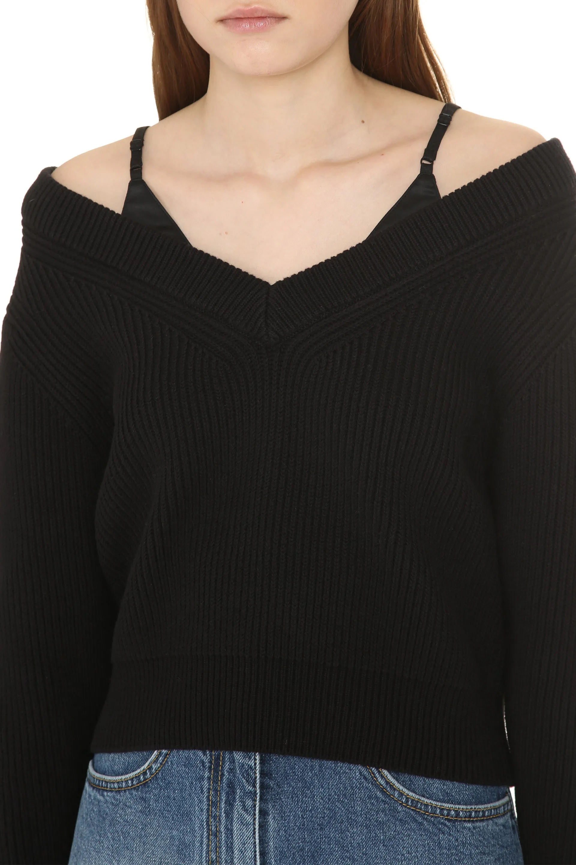 Ribbed cotton sweater