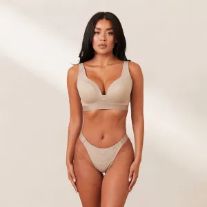 Ribbed Mindful Soutien-Gorge - Beige