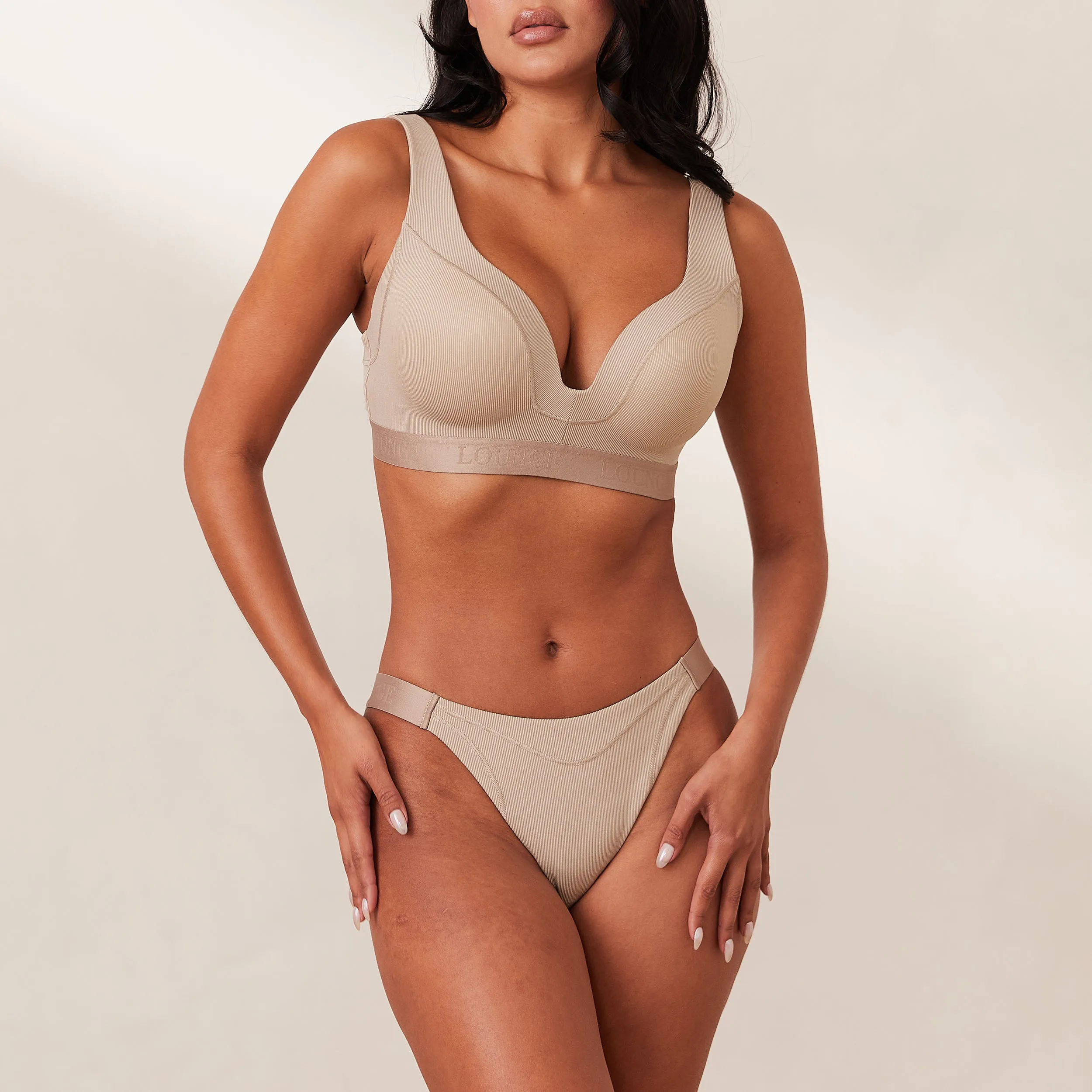 Ribbed Mindful Soutien-Gorge - Beige