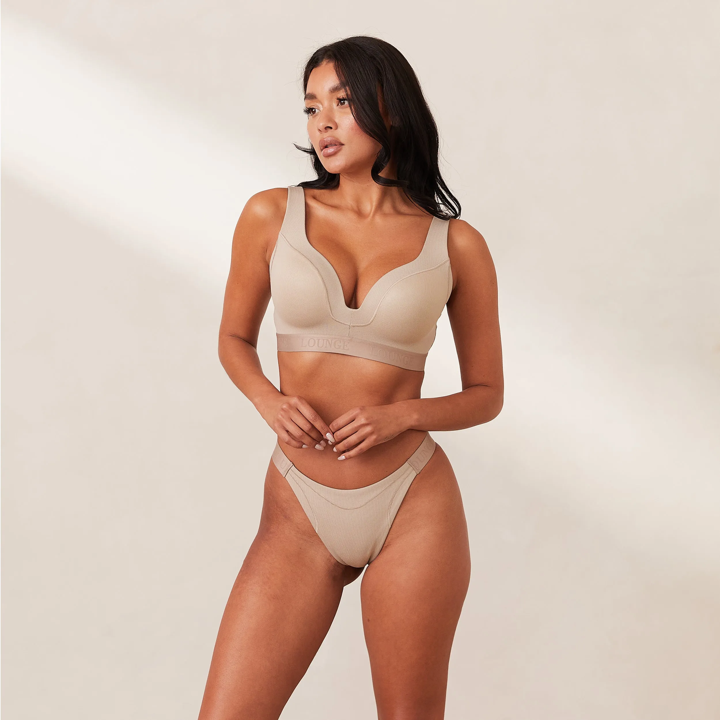 Ribbed Mindful Soutien-Gorge - Beige