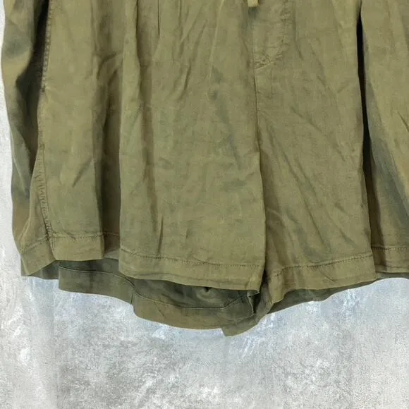 SANCTUARY Women's Plus Size Olive Drawstring Tie Pull-On Lightweight Shorts SZ3X