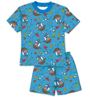 Sara's Prints Two Piece Pirate Adventure Short Pajama
