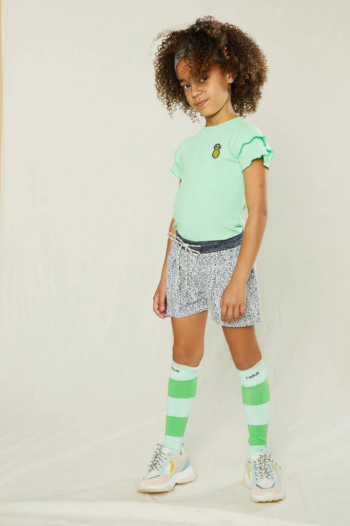 Selias Grey Animal Print Shorts