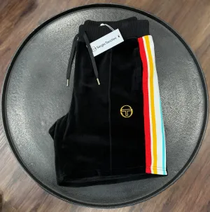 Sergio Tacchini Slice Velour Jogger Sweat Short Black
