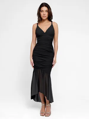 Shapewear Bluetag Cooling Ruched Mesh Bodycon Maxi Dress