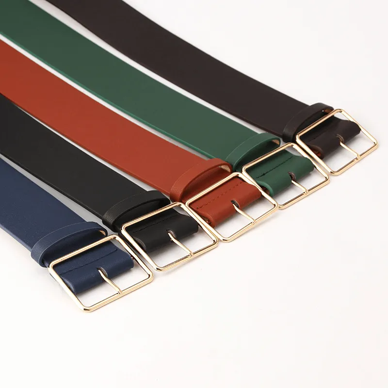 Simple All-Match Pants Dress with Wide Belt