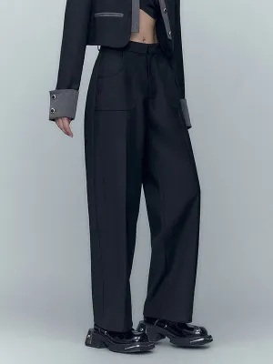 Simple Straight Suit Pants