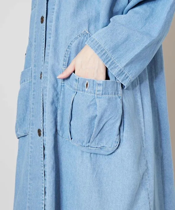 Skull Embroidery Denim Cardigan