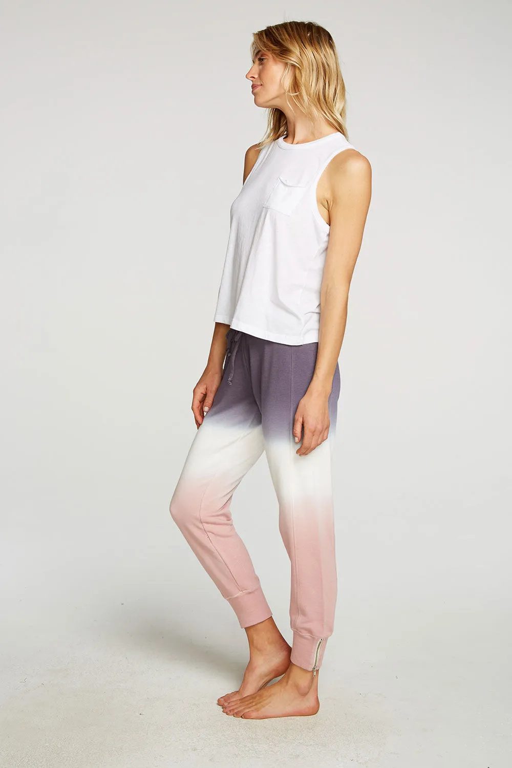 Slub French Terry Zip Side Jogger
