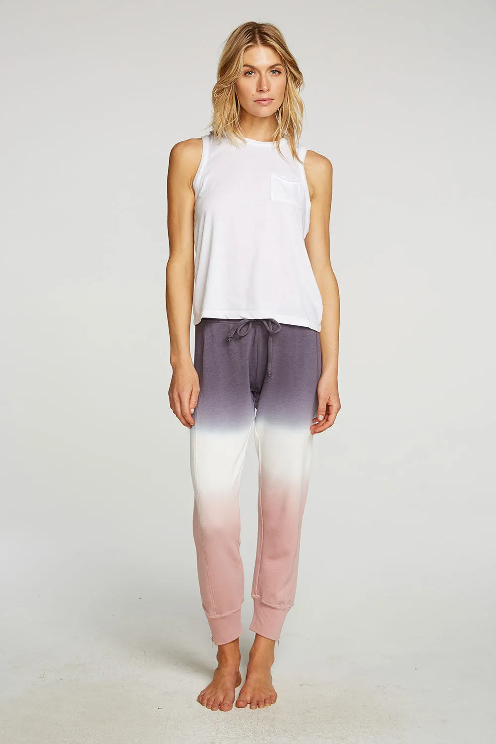 Slub French Terry Zip Side Jogger