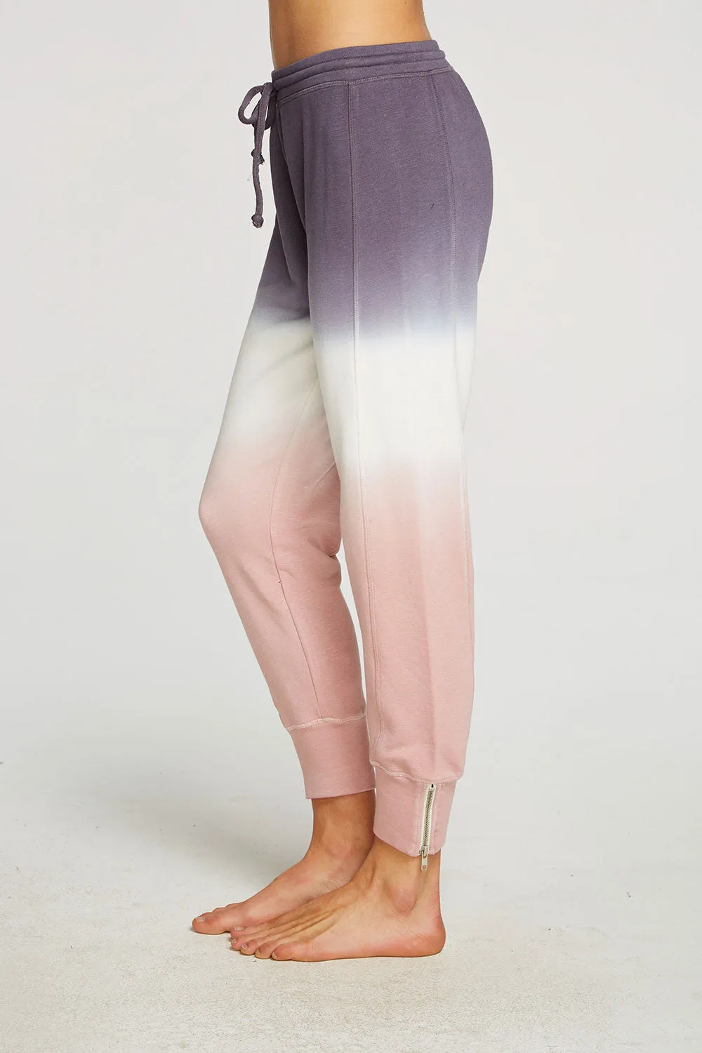 Slub French Terry Zip Side Jogger