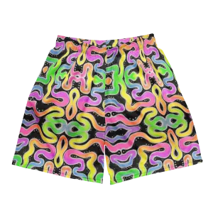 Soft Athletic Shorts (100% Recycled Material)- "Neon Spaghetti" Design