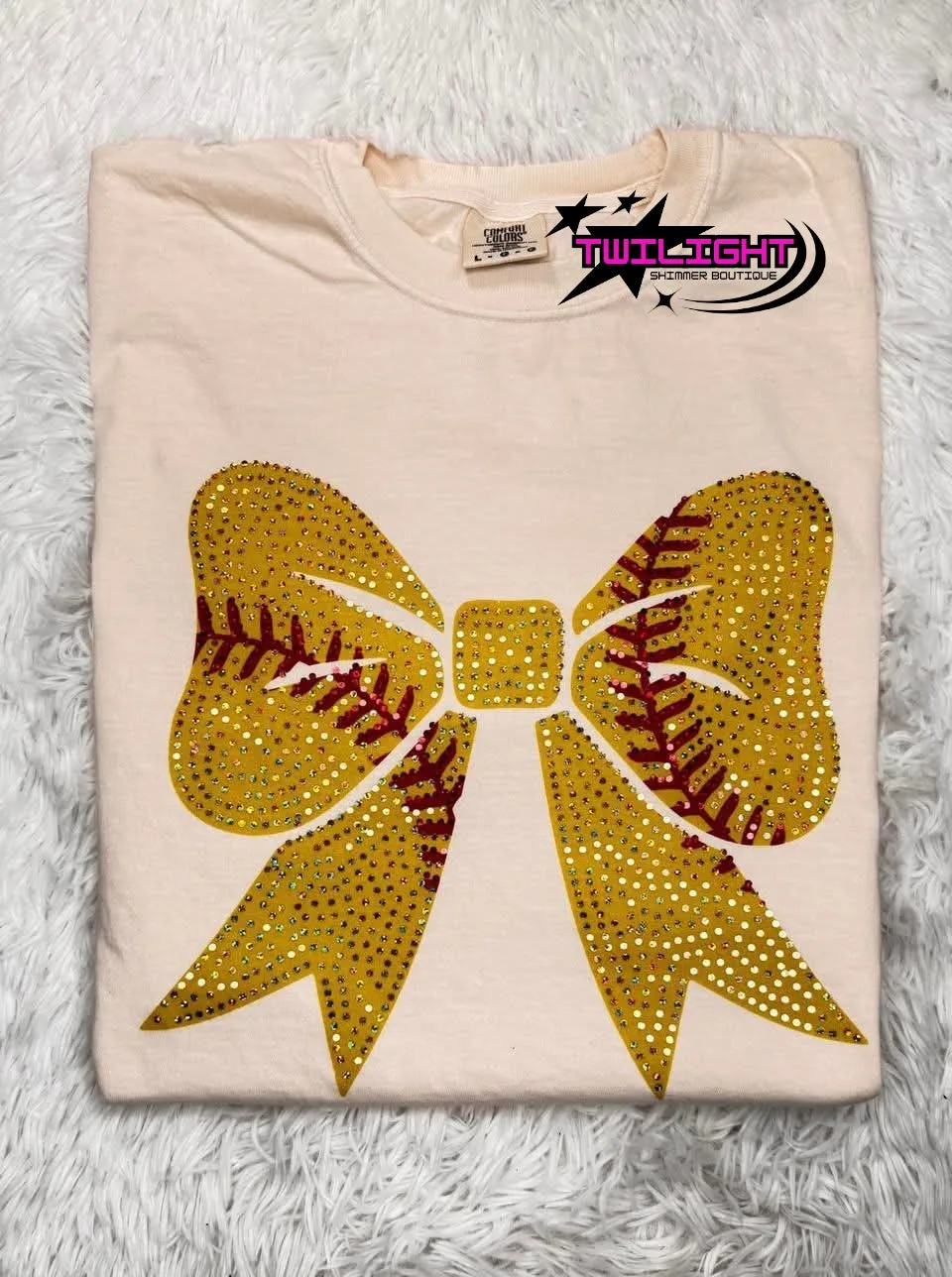 Softball Bow Spangle Tee