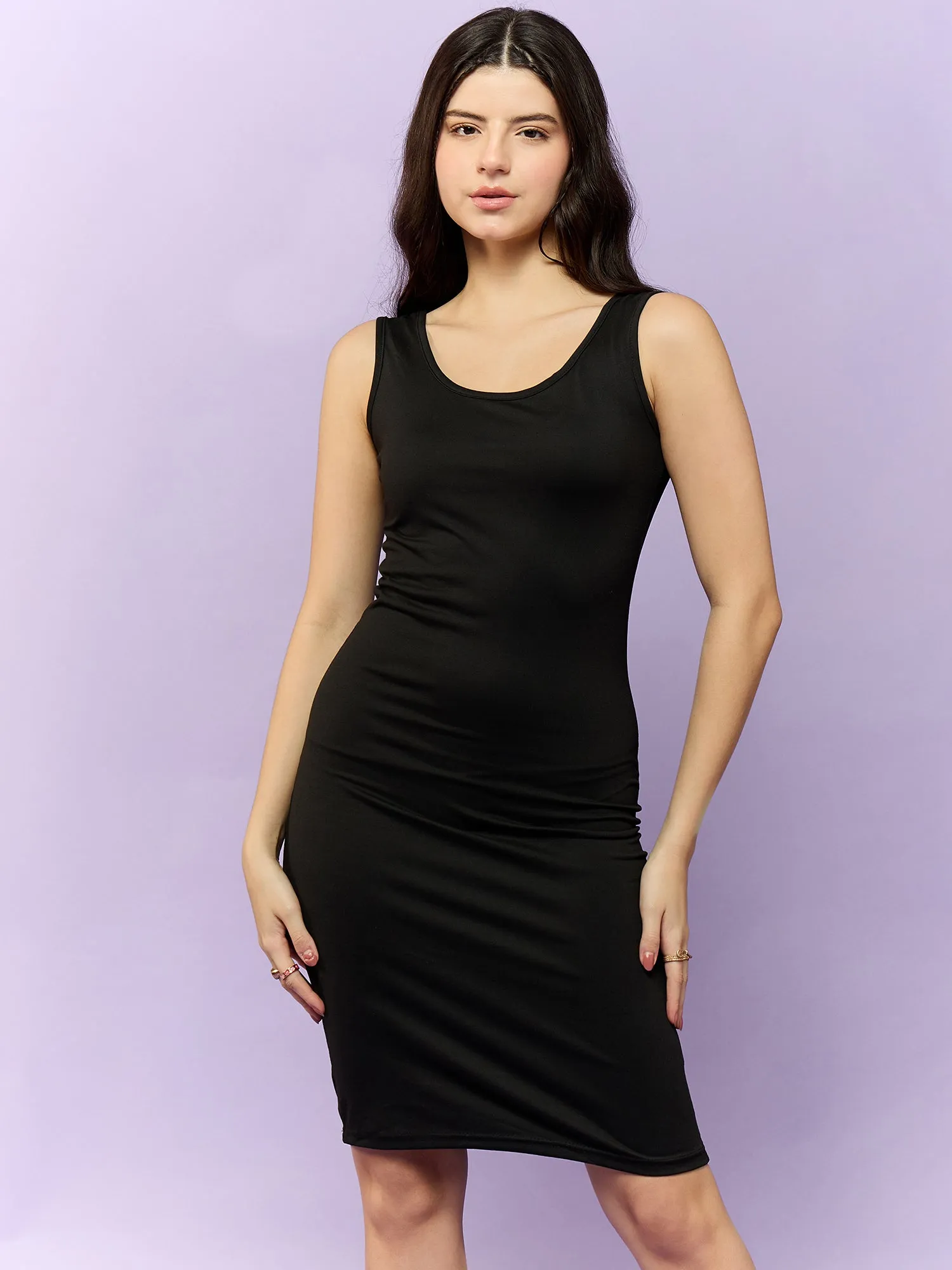 Solid Black Slip Dress