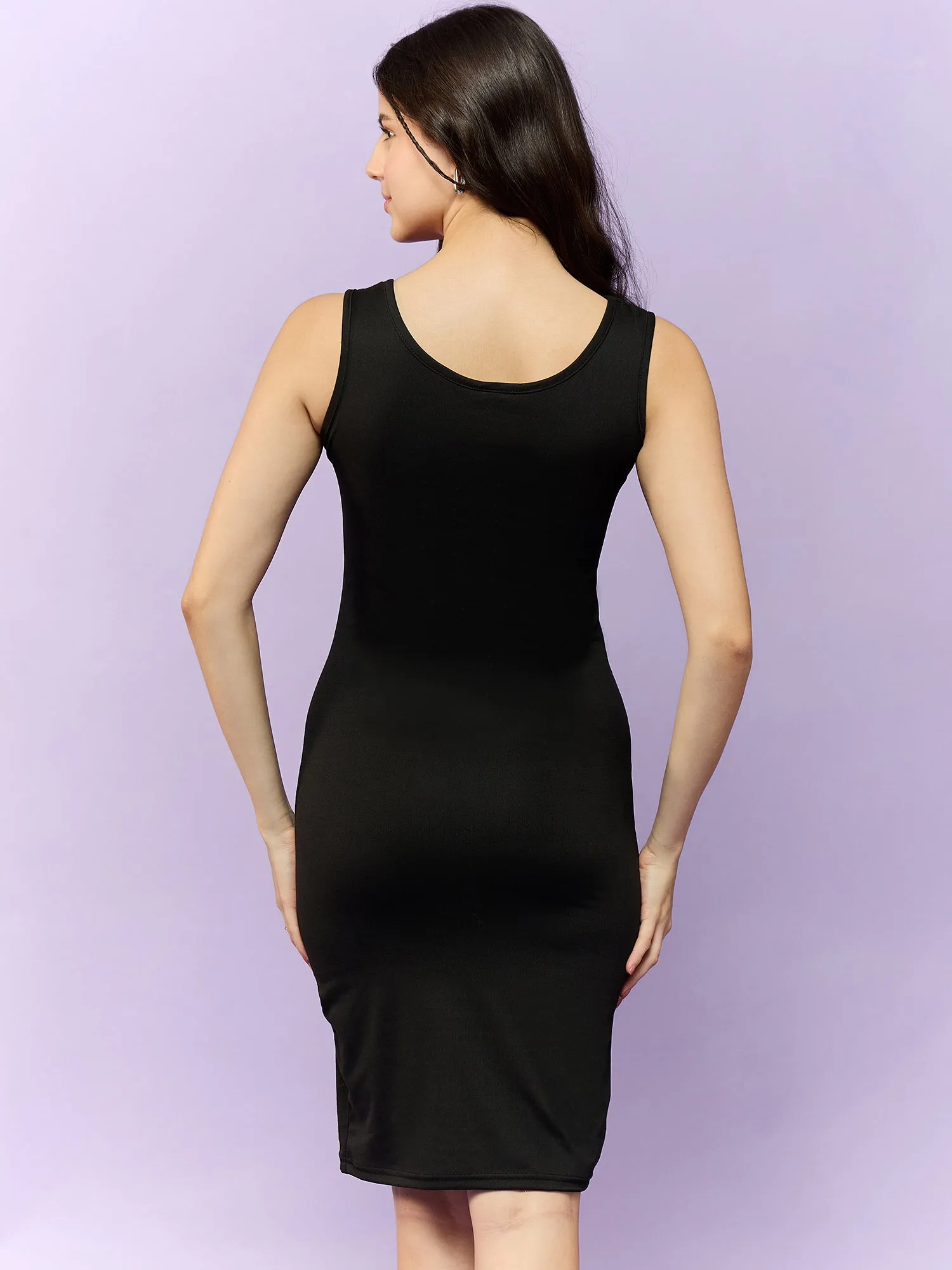 Solid Black Slip Dress