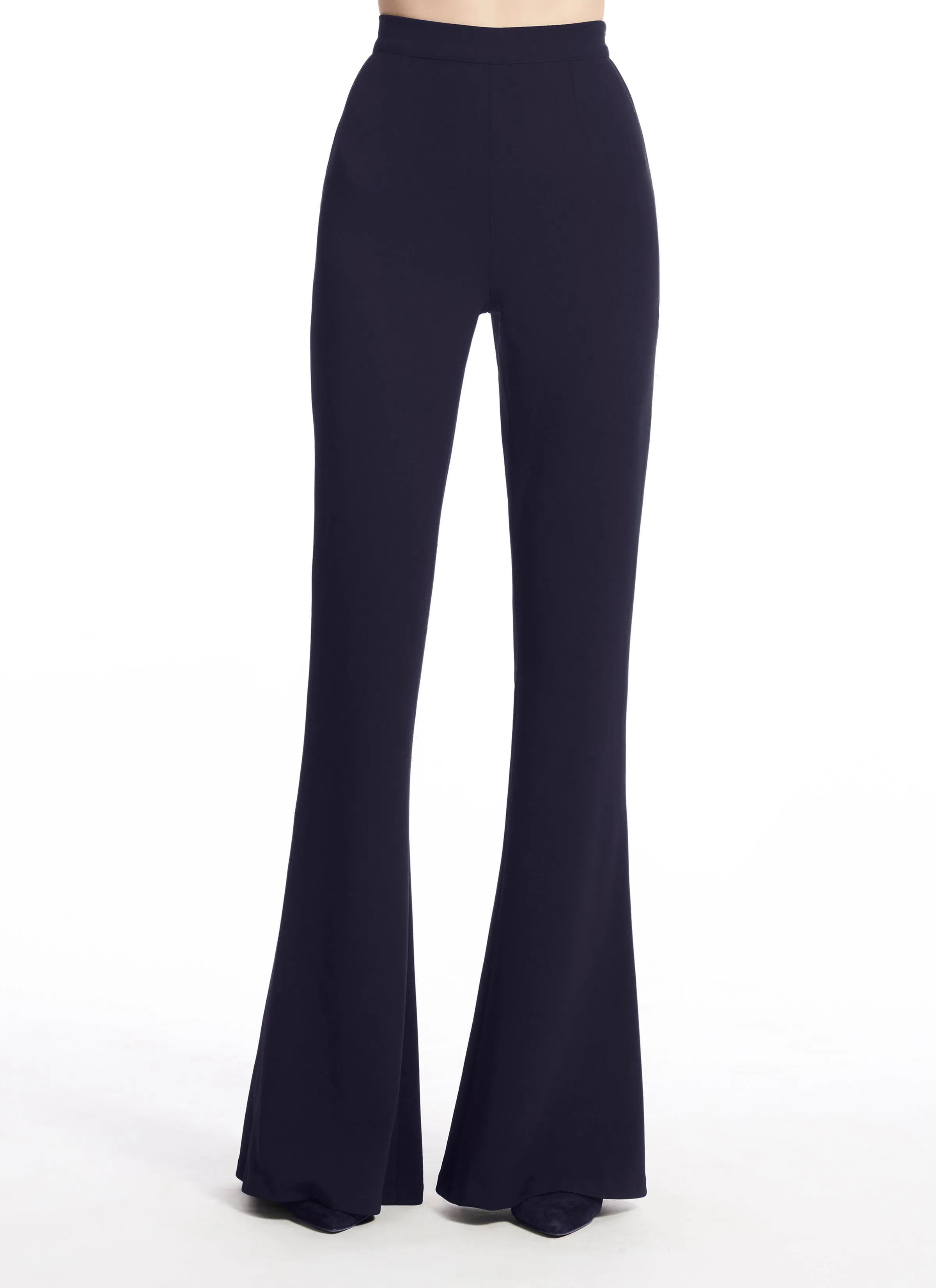 Stretch Crepe Bell Bottom Pant