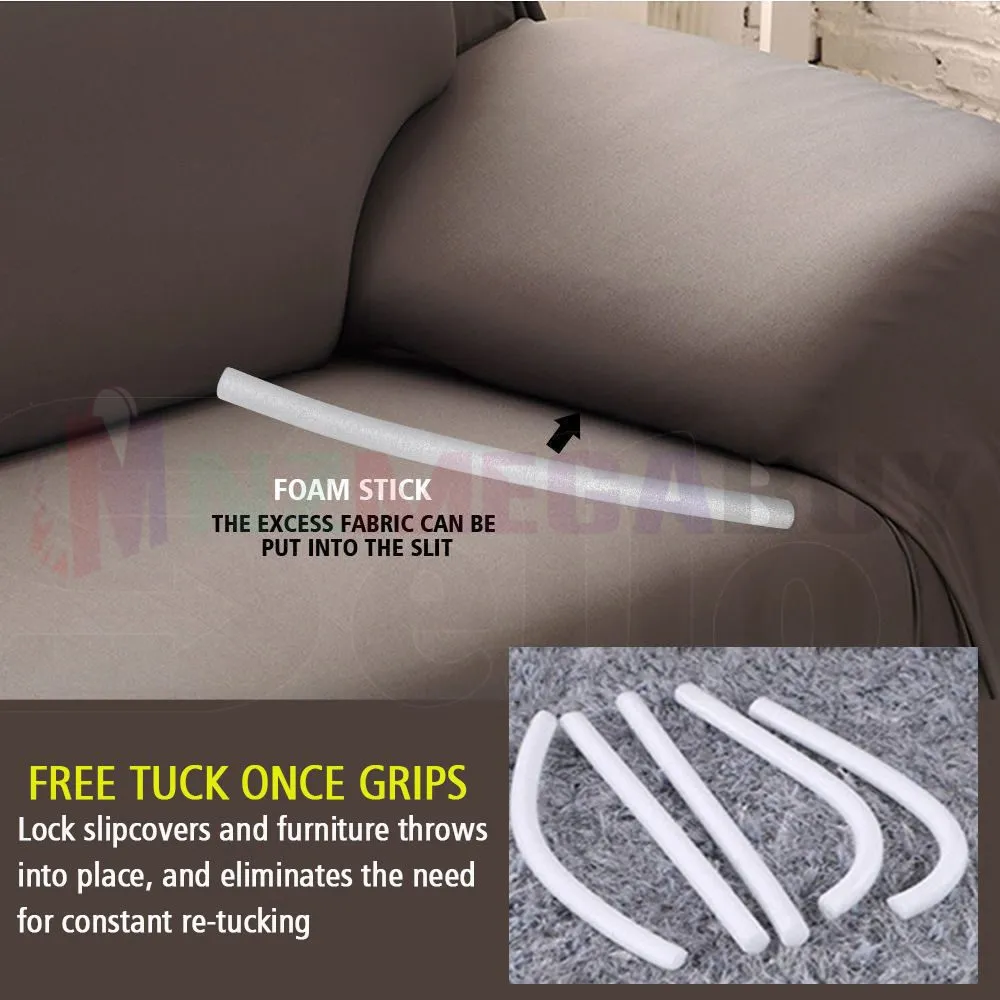 Stretch Sofa Cover Loung Couch Removable Slipcover 1/2/3/4Seater 1 Cushion Cover *Coffee *4 Sizes
