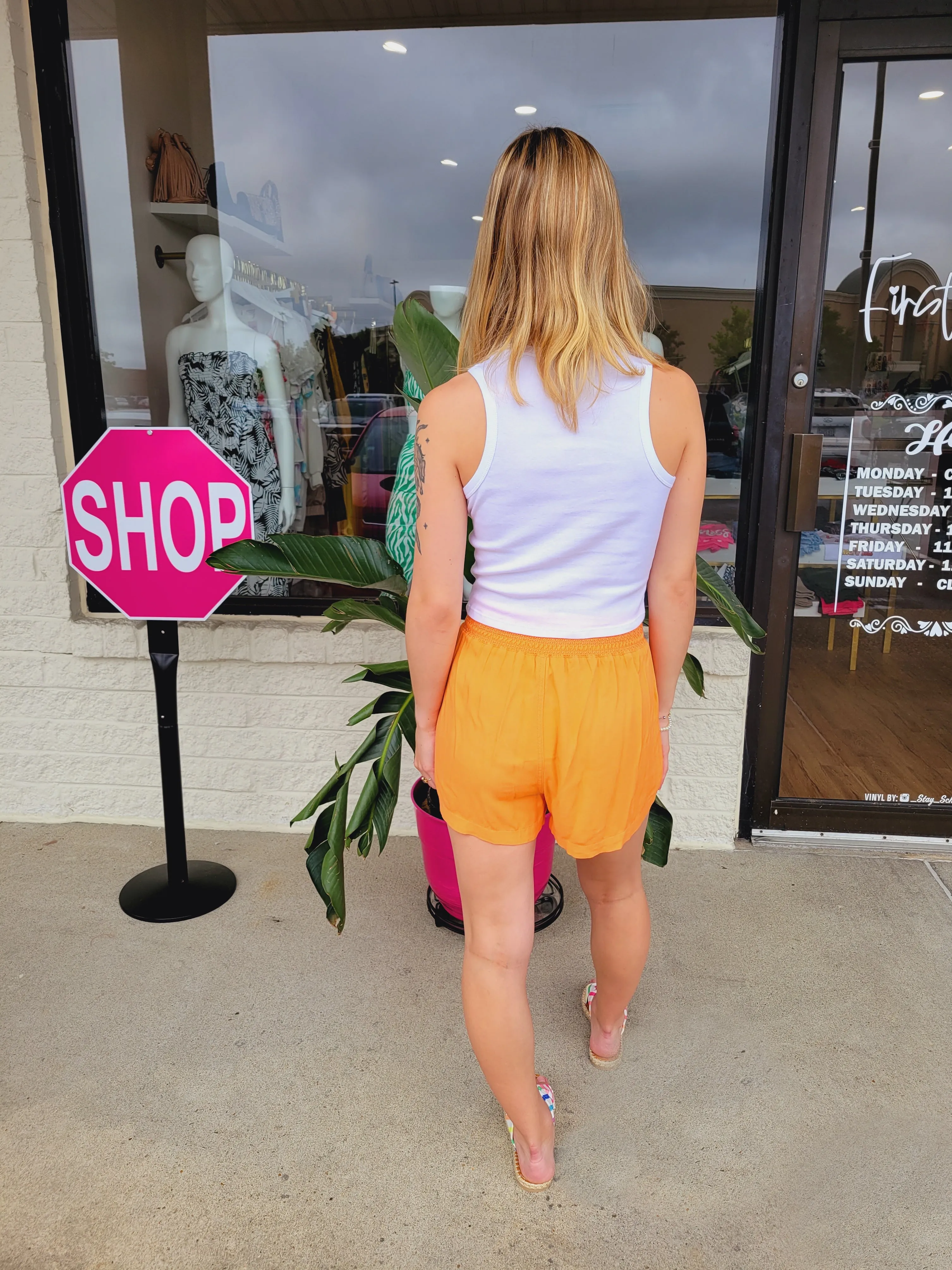 Sunset Shorts-Orange