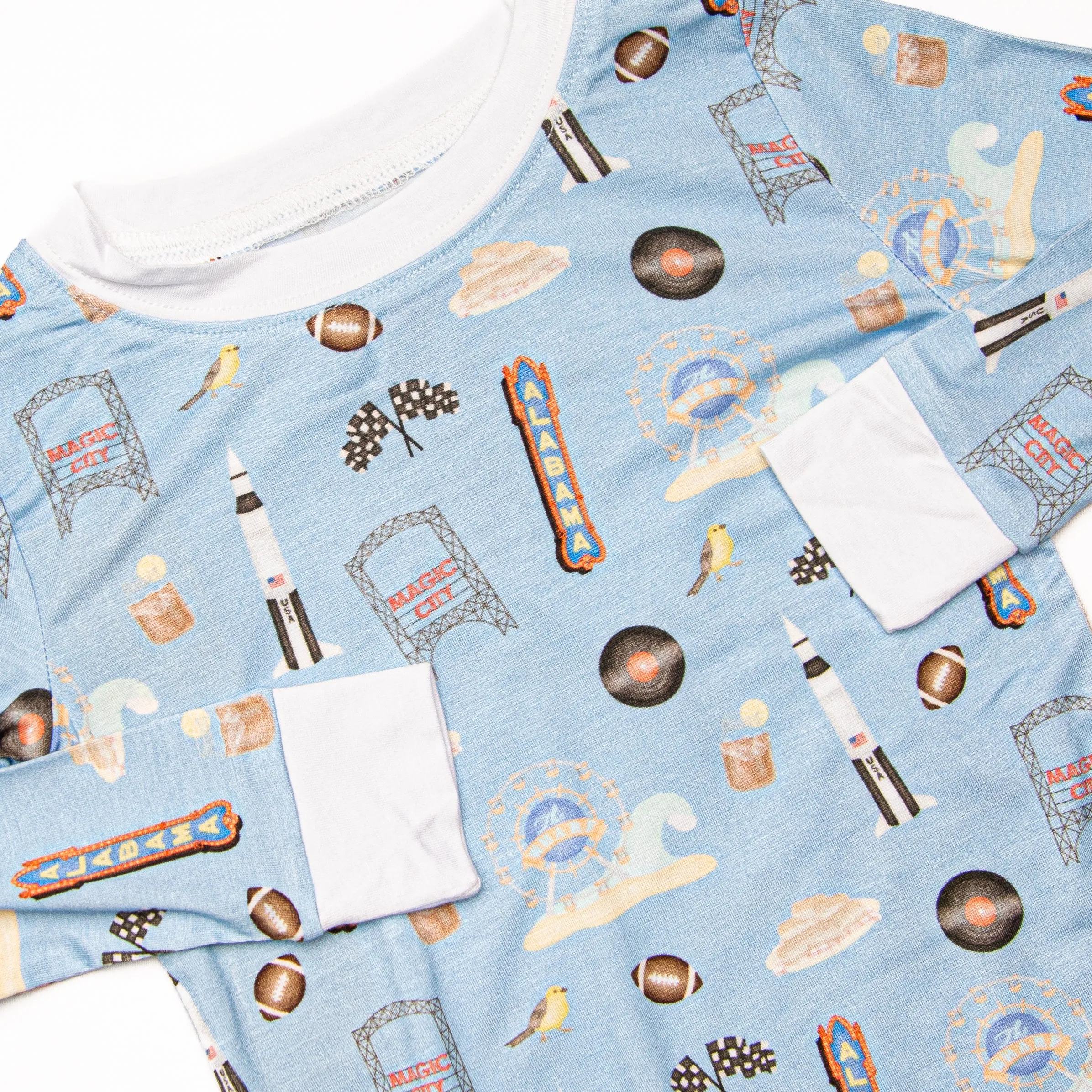 Sweet Home Alabama Bamboo Pajama Set, Blue