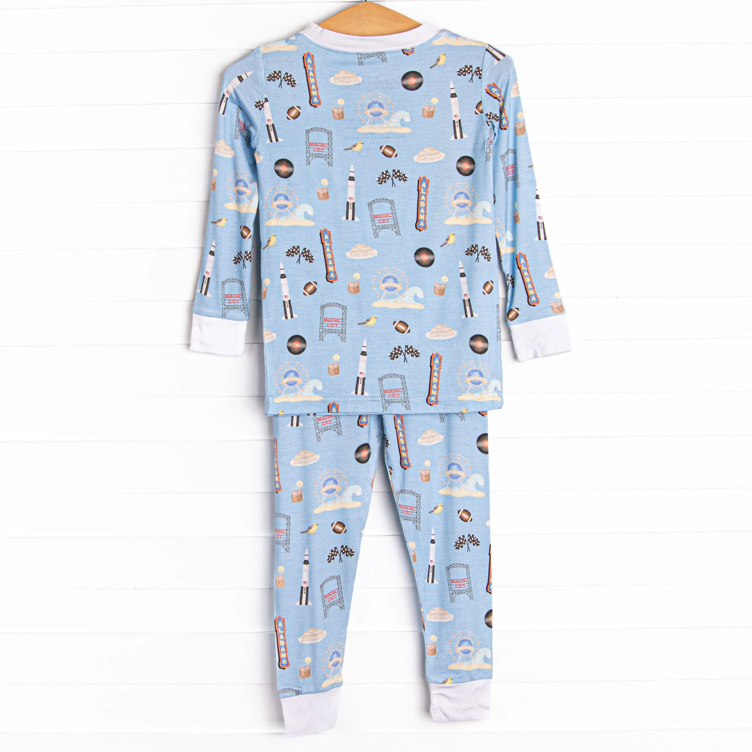Sweet Home Alabama Bamboo Pajama Set, Blue