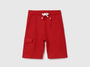 Textured Regular Fit Bermuda Shorts