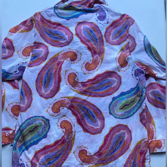 The Cats Paisley Daze Luxe Pima Pajama Top- Size S