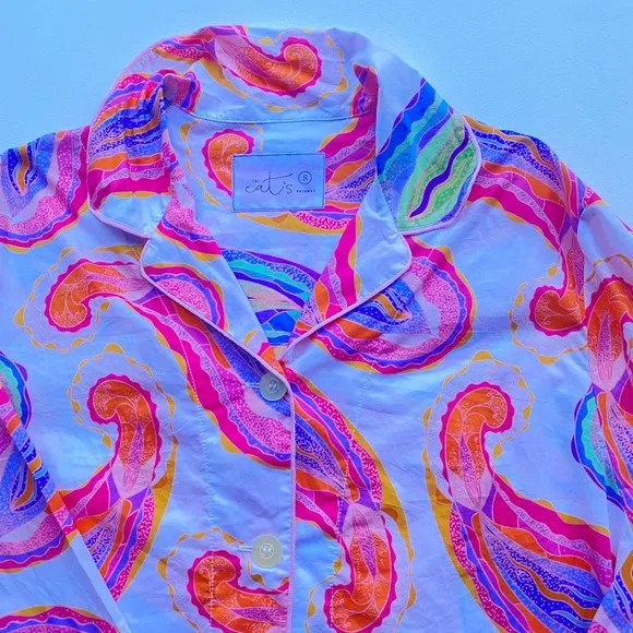 The Cats Paisley Daze Luxe Pima Pajama Top- Size S