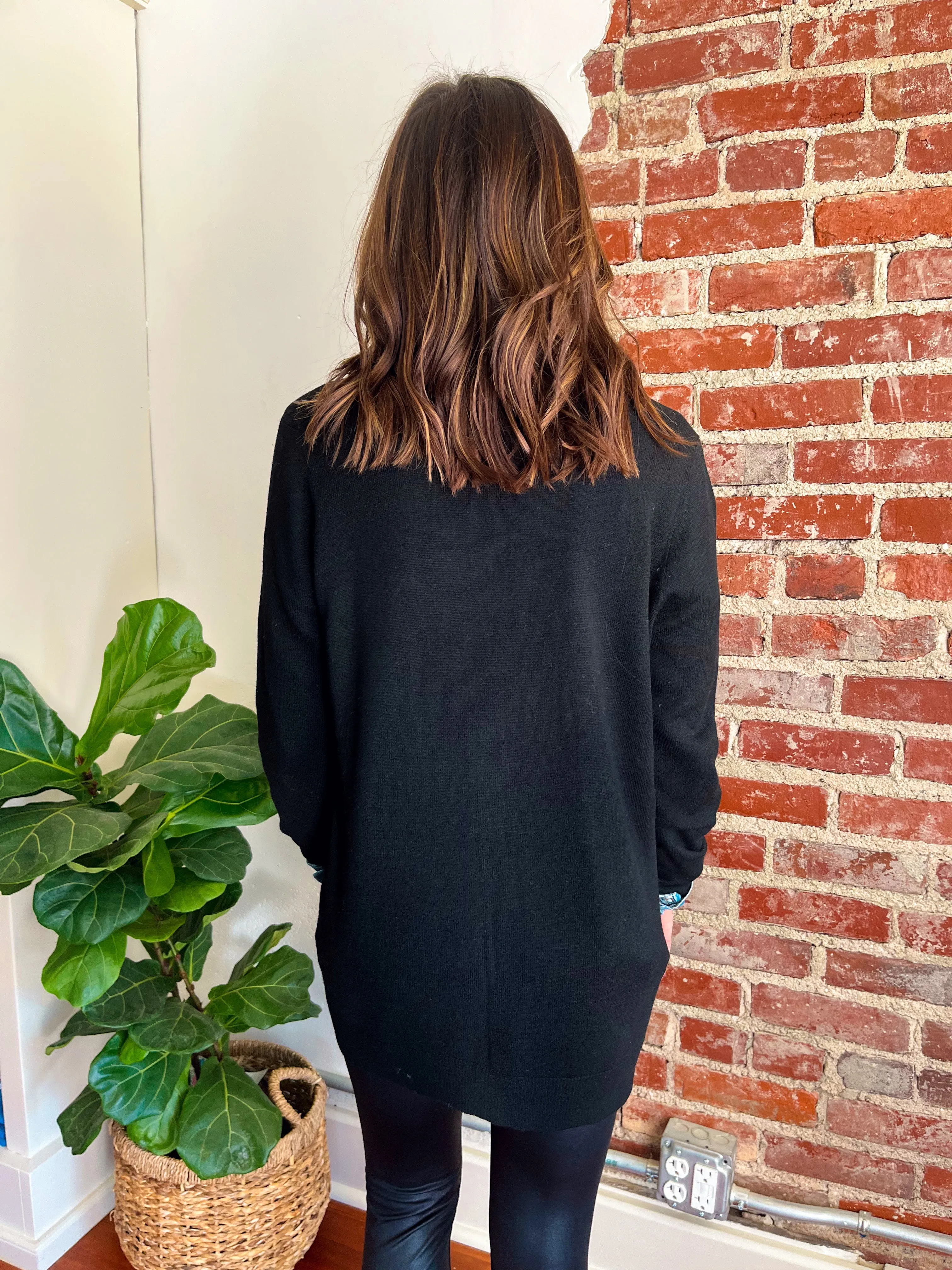 The Little Black Button Cardigan
