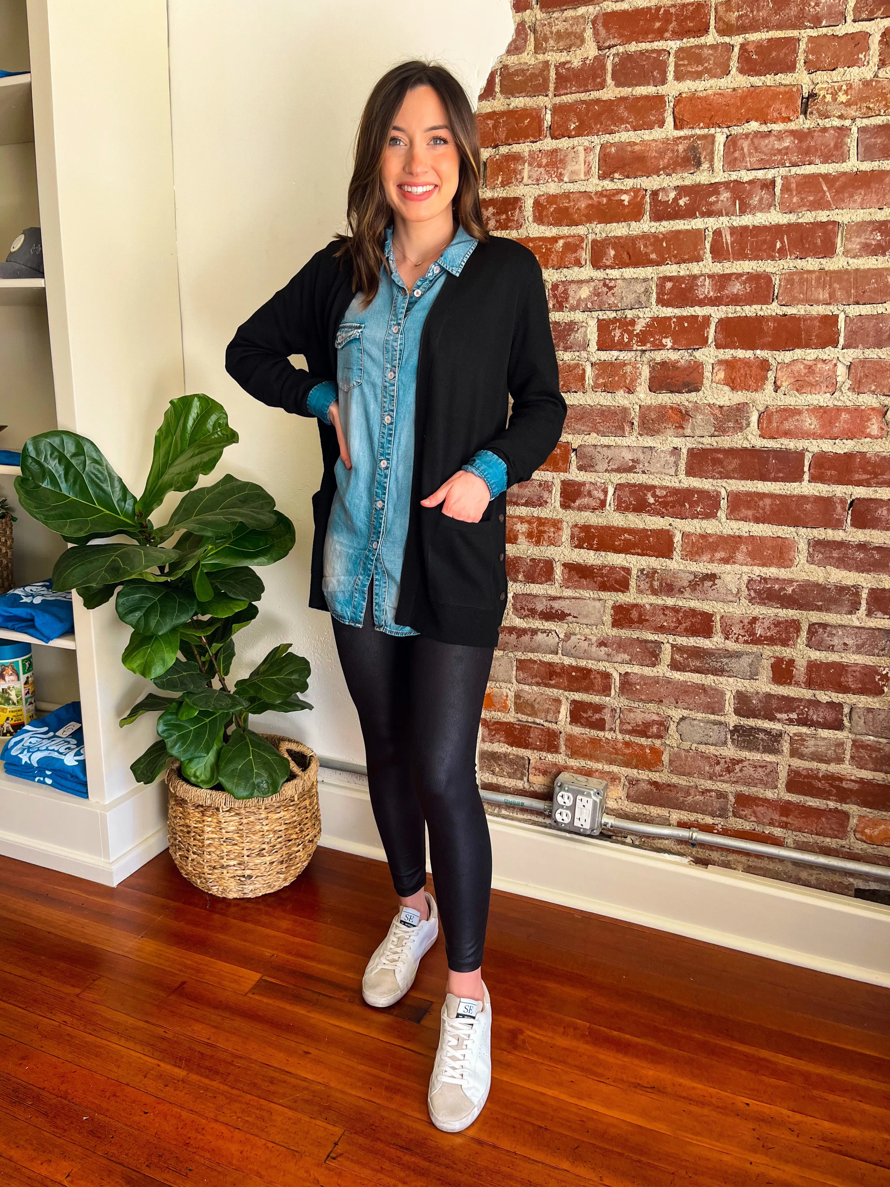 The Little Black Button Cardigan