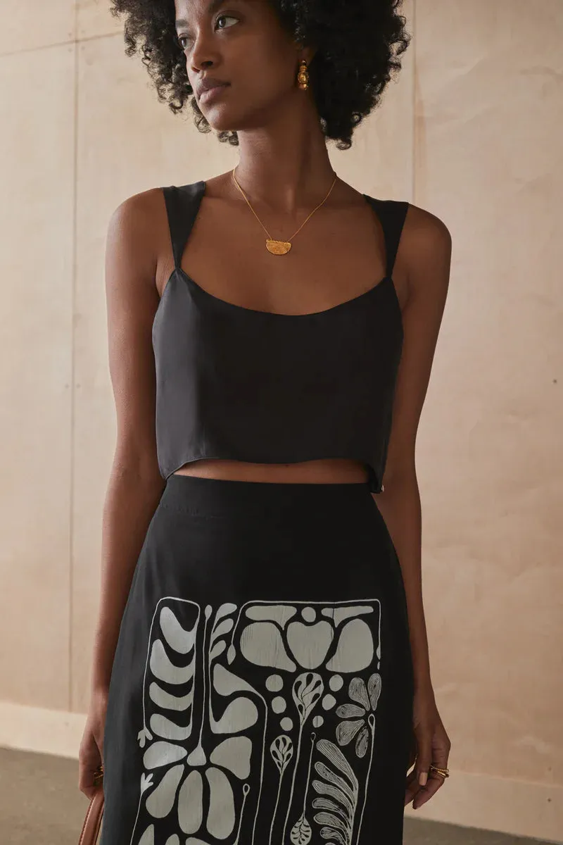 The Matilda Top in Noir