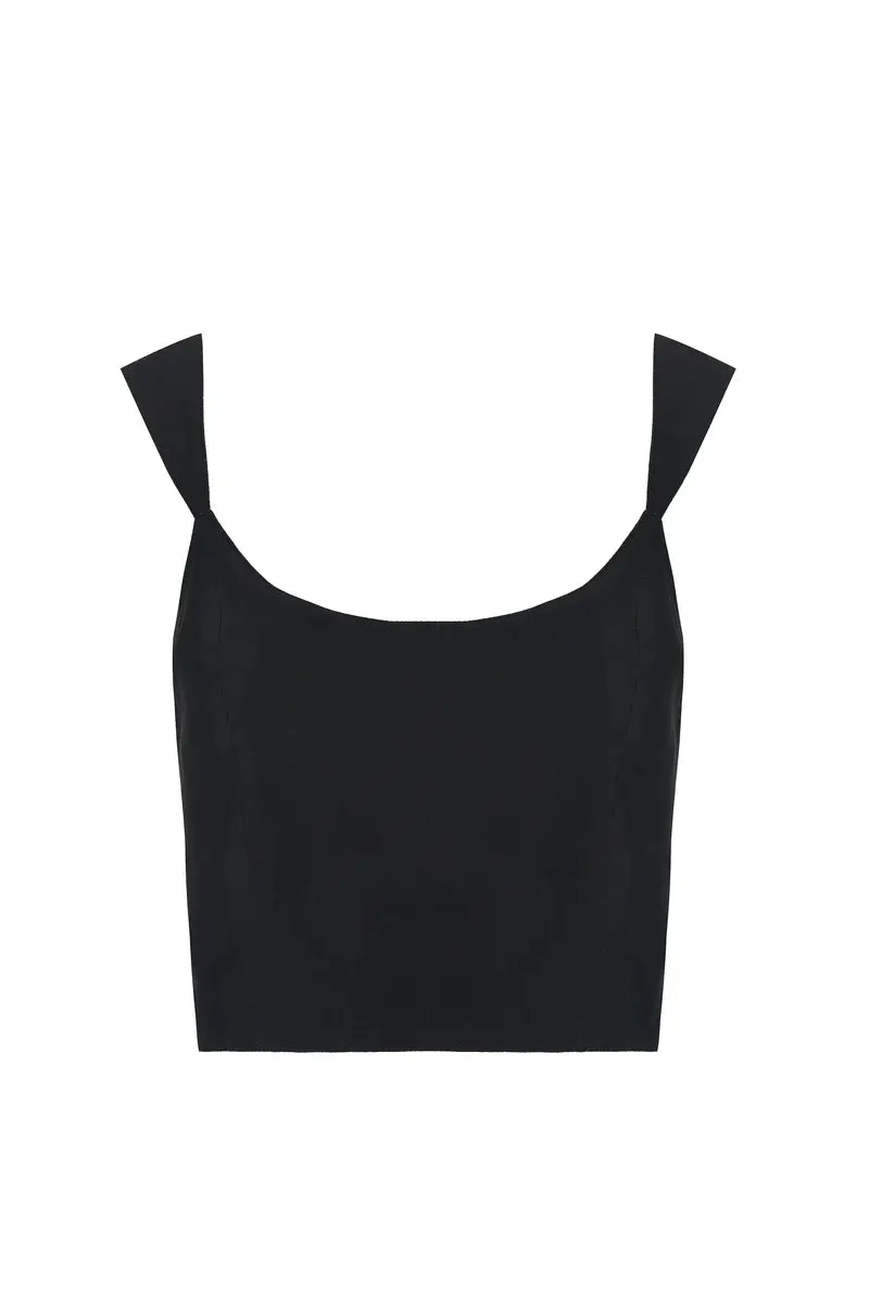 The Matilda Top in Noir