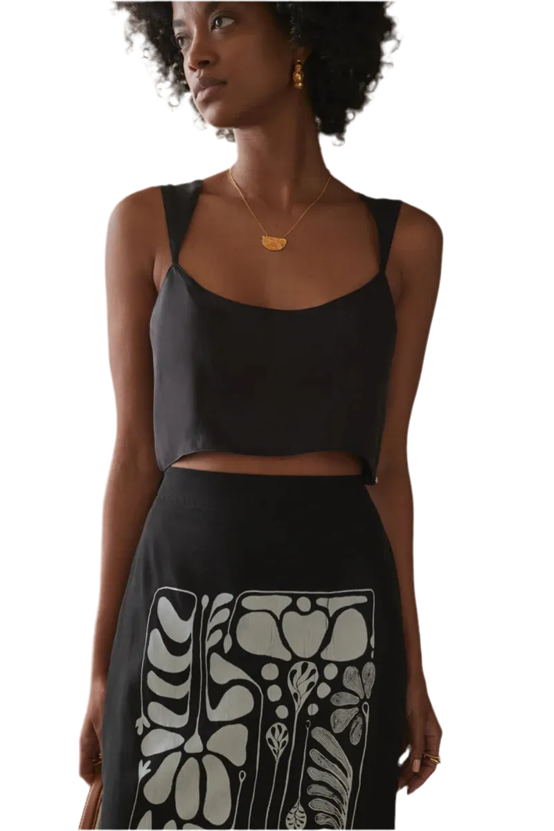 The Matilda Top in Noir